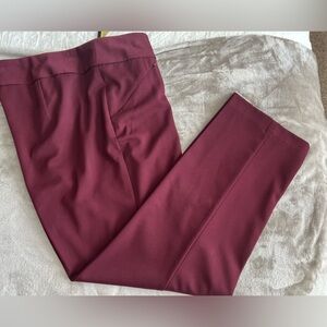 Investments II Deep Port Wine Straight Leg Pants